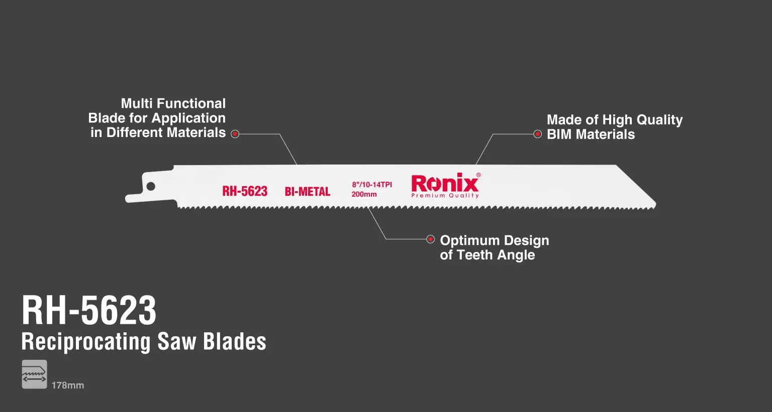 Multi functional Reciprocating saw blade 200mm