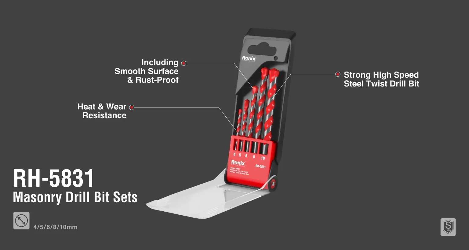 Masonry Drill Bit Sets 5pcs
