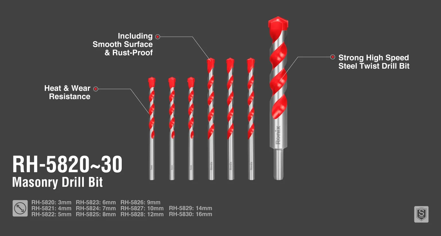 Masonry Drill Bit 9mm