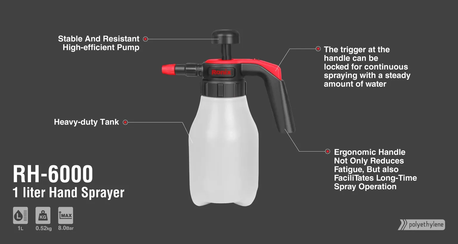 Hand held pressure Sprayer 1L