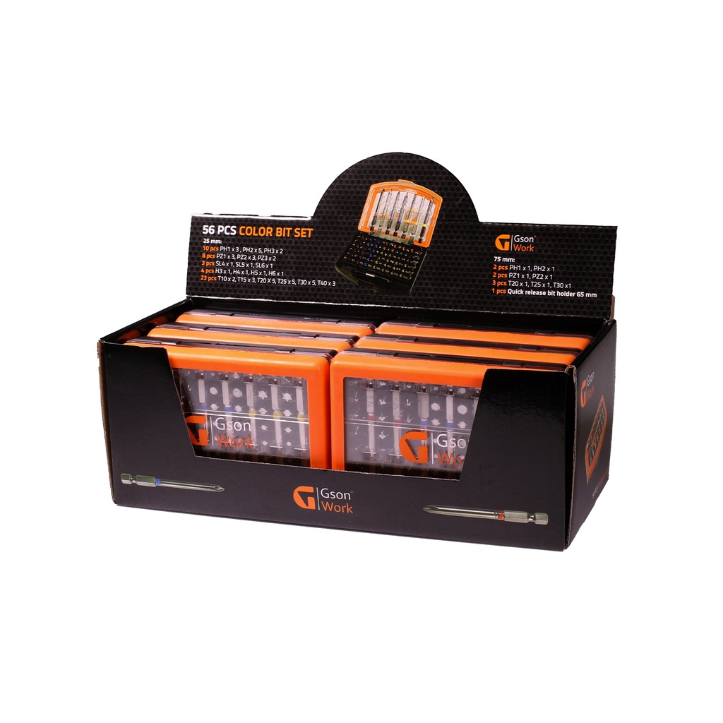 Color Bit Set 25 + 75 mm 56 pcs