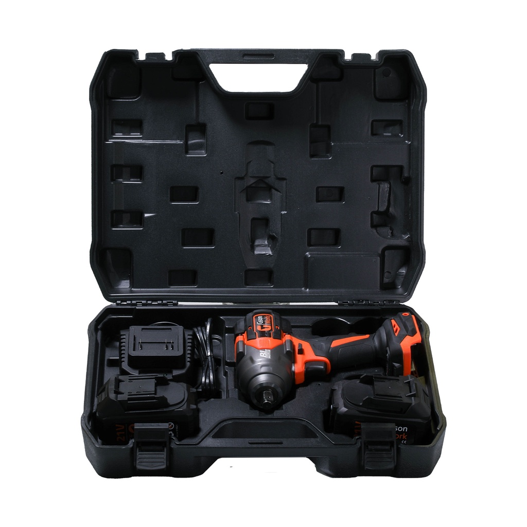 Cordless Impact Wrench 1/2" 1200 N.M, 2pcs 21V 4,0AH