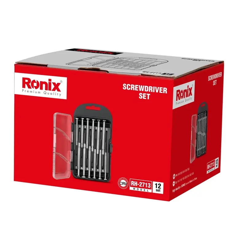 Ronix Steel handle Precision Screwdriver Set (12Pcs)