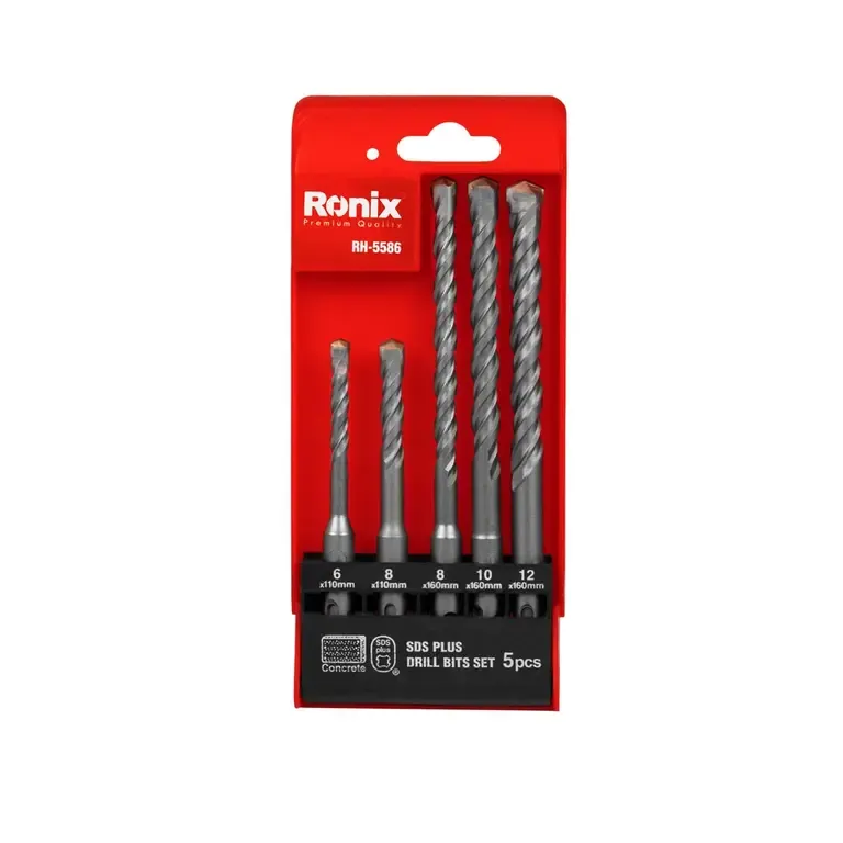 SDS Plus Drill Bit set( 5Pcs)-Plastic Box