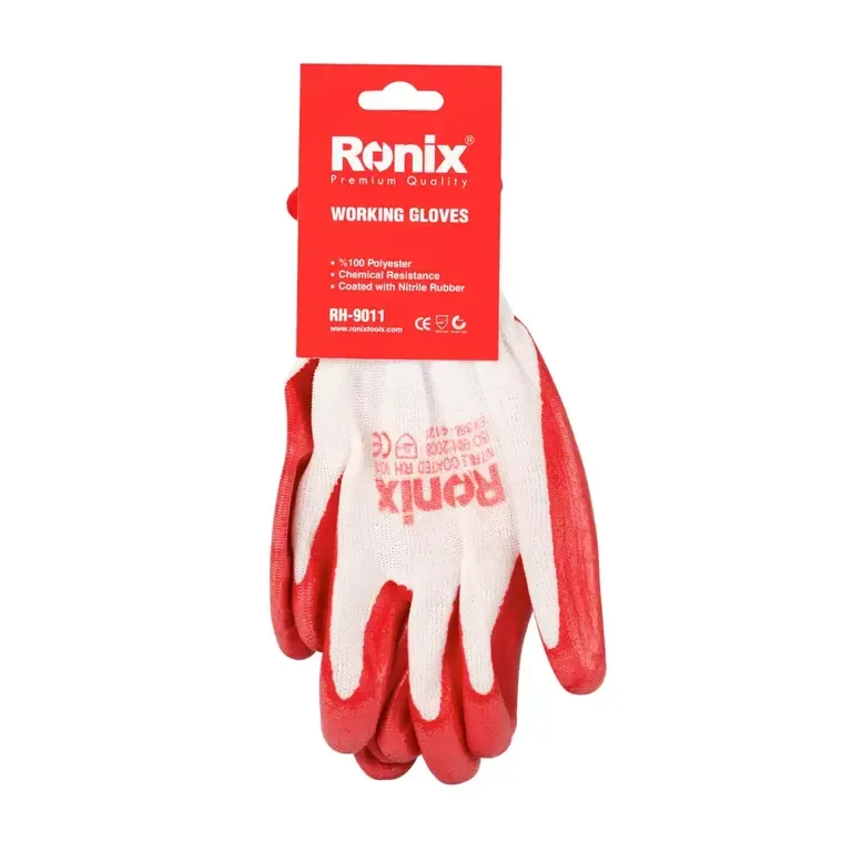 Nitrile Coated Work Gloves size 9