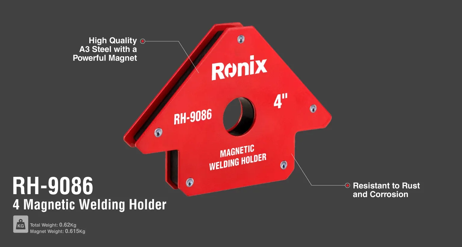 4" Magnetic welding holder