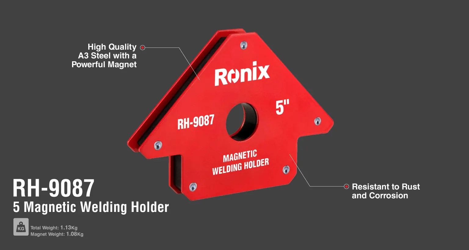 5" Magnetic welding holder