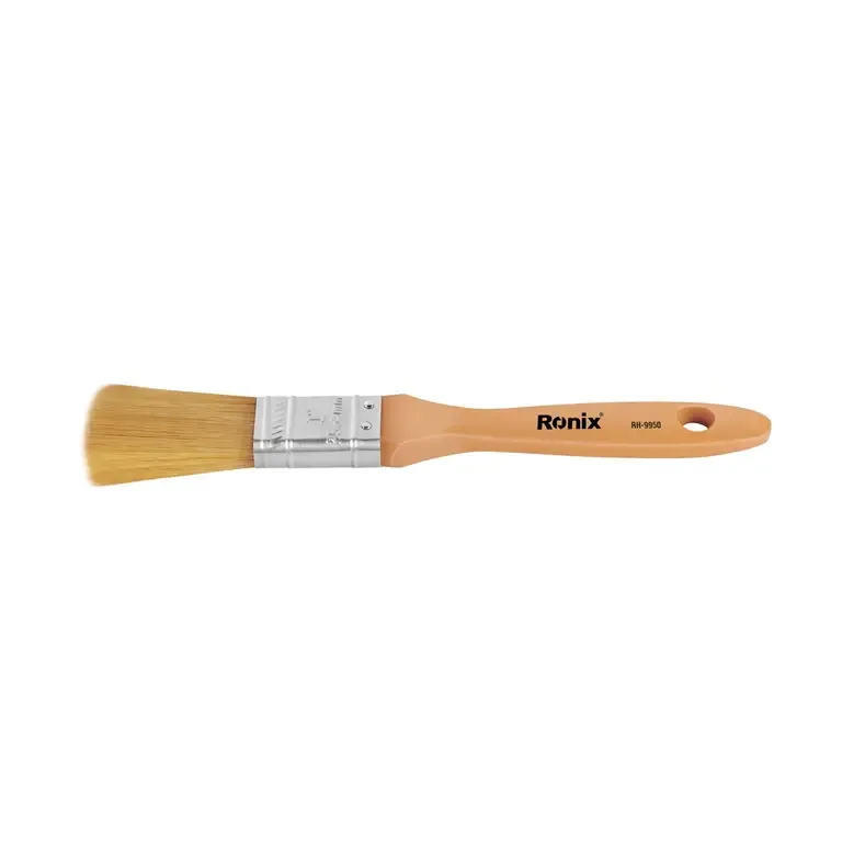 Wooden handle paint brush 1"