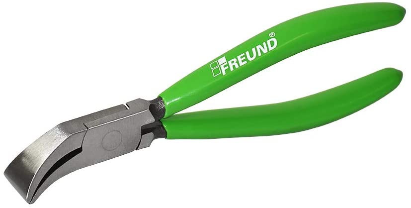 Seaming pliers, bent of 45°, lap joint, 22 mm, depth 28mm