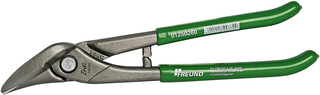 Straight cutting snips, cut right, Ideal HRC 56, 260 mm
