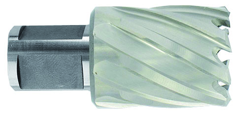 HSS Сore Drill  Ø12X60X30 mm, short series.  Weldon shank Ø19 mm. Bright, uncoated