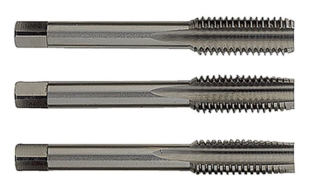 Set of hand taps M5, HSS DIN352, Bright, uncoated. T Line - 3pcs