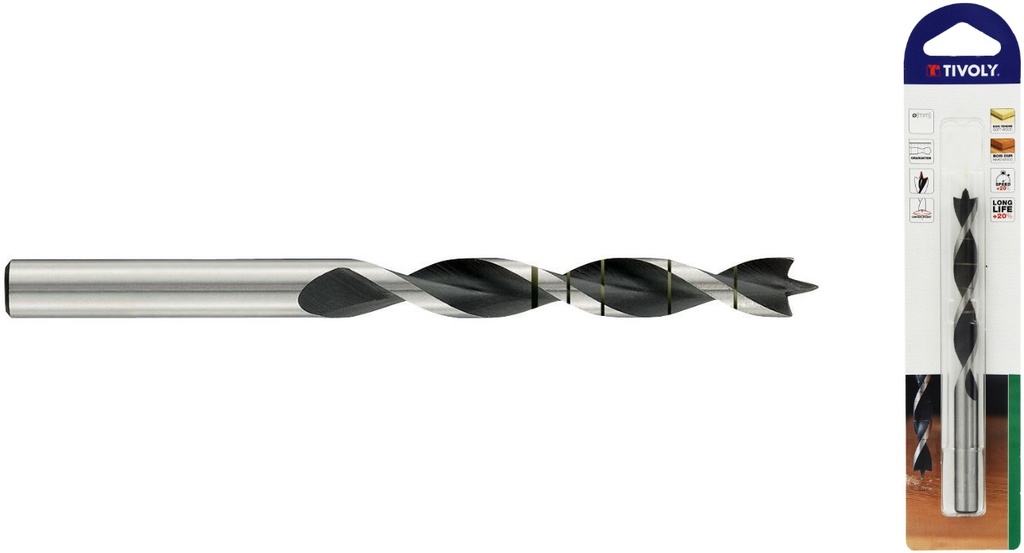 Wood drill bit 5x86 mm, 3-point fluting, SLR graduated
