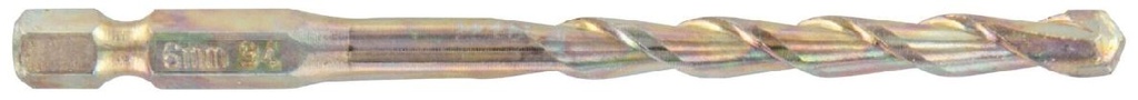 Masonry bit 6mm, 1/4" HEX shank