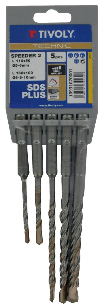 SDS+ masonry drill bit set 5-10mm, Speeder 2