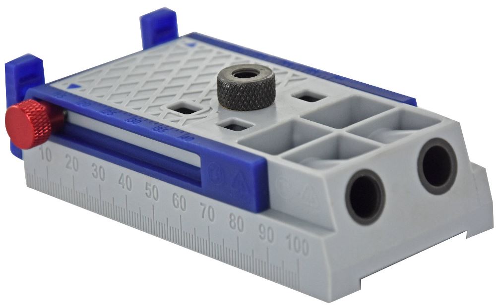 Guide for invisible jointing + Stepped drill bit + Socket + Stop + Ø6-8-10mm guides