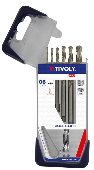 Metal drills set HSS fully ground Clipster PRO 6pcs Ø2-8mm