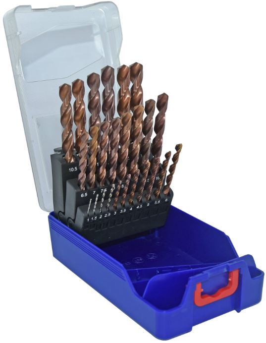 Metal drills set 1-13mm, FURIUS HSS, fully ground. FUSIO coated, 25pcs