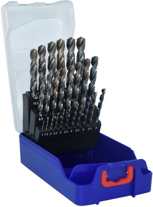 Metal drills set G TBX 4F HSS-Co (TiAlN+TiCN) 25pcs Ø1-13 mm