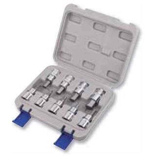 HEX bit socket set 9 pcs 1/2" 4-17mm Irimo