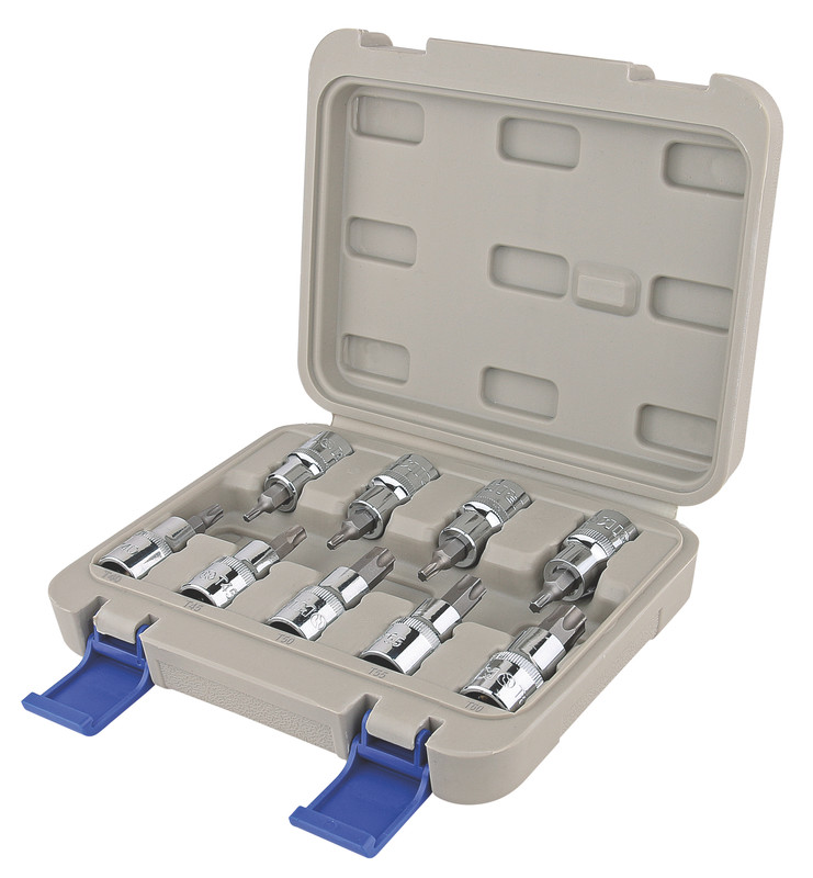 Irimo TORX uzgaļu muciņu komplekts, 9 gab., 1/2" - T20-T60