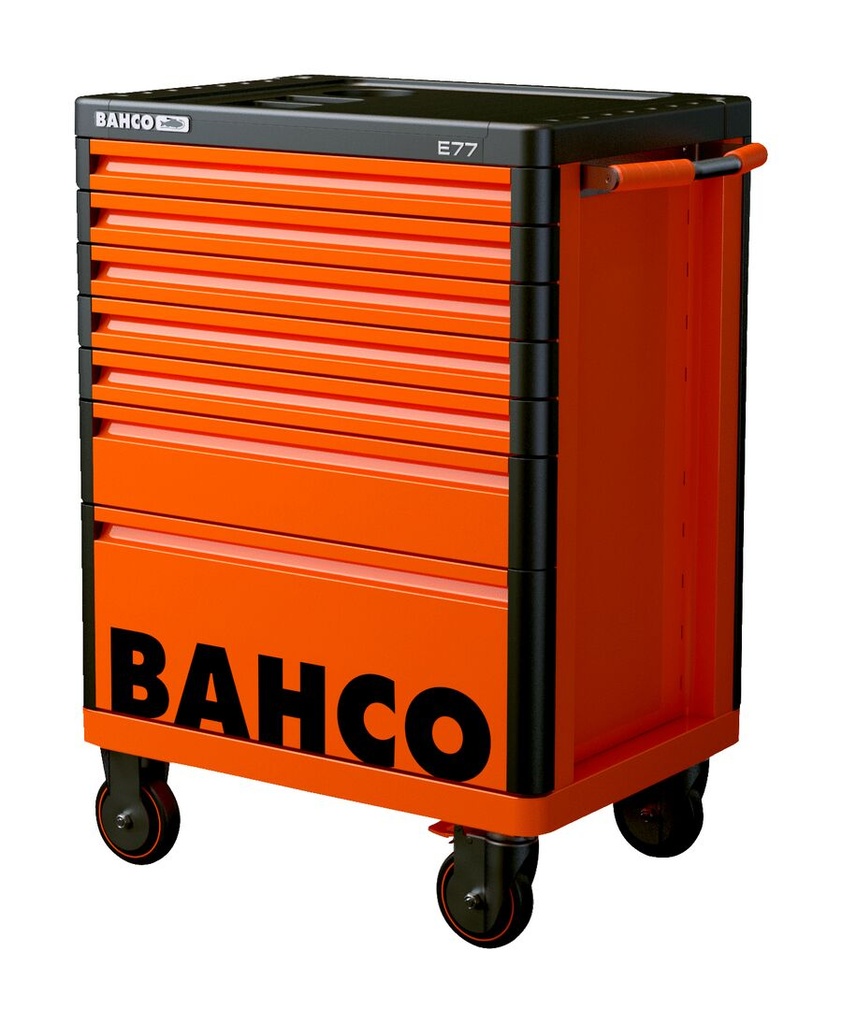 Įrankių vežimėlis Bahco E77 Premium, 7 stalčiai, oranžinis