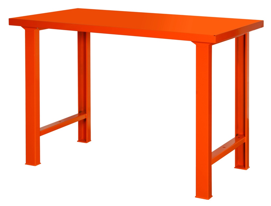 Heavy duty workbench 1500mm with steel top orange