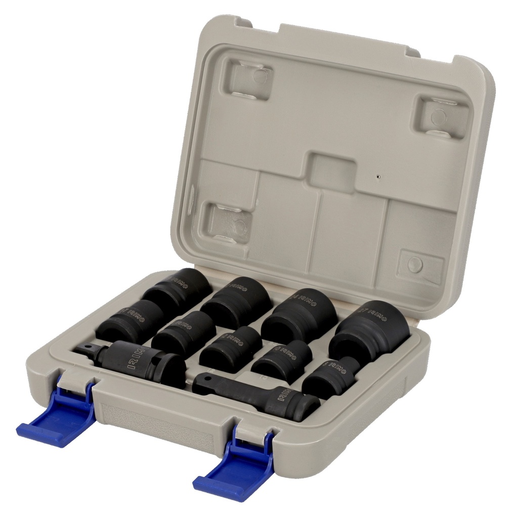 Hex impact socket set Irimo 11pcs 8-27mm 1/2"