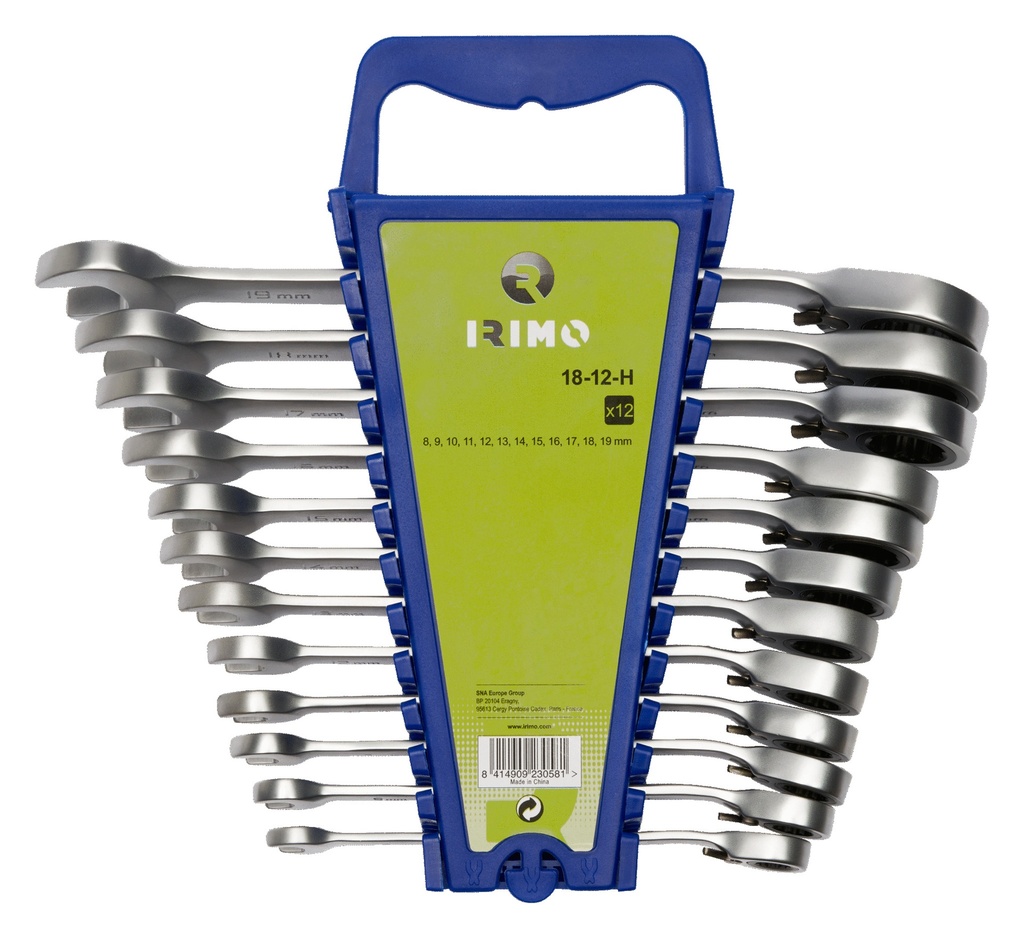 Narrega lehtsilmusvõtmete kmpl 12 osa 8-19mm Irimo