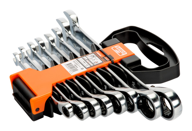 Ratchet combination spanners 1RM set 8-19mm 8 pcs