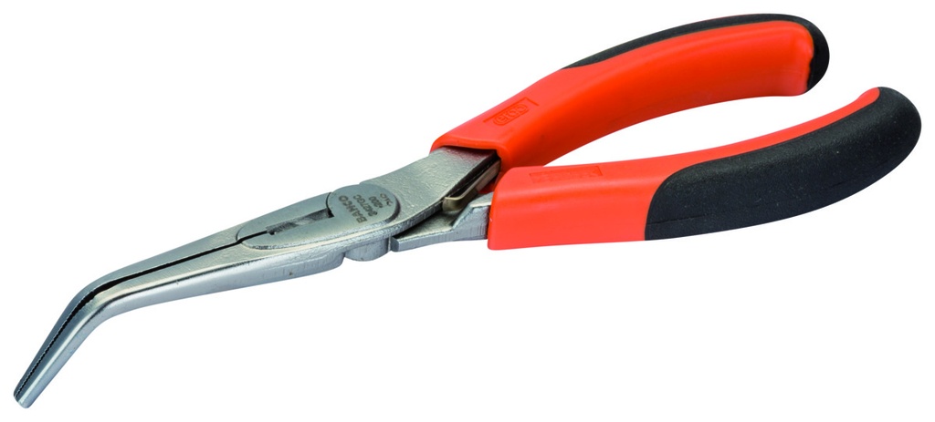 Snipe nose pliers with 60° bent tip 160mm Ergo chromed IP