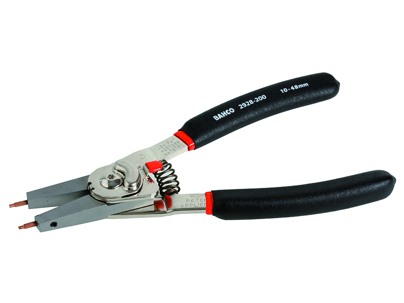 Resettable pliers for internal and external circlips 200mm 10-51/7-51mm