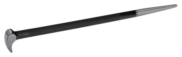 Special pry bar with a long tapered end for alignments and a rolling head for prying 508mm