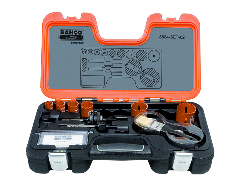 Bi-Metal holesaw set 19-48mm + 2 arbors, 8pcs