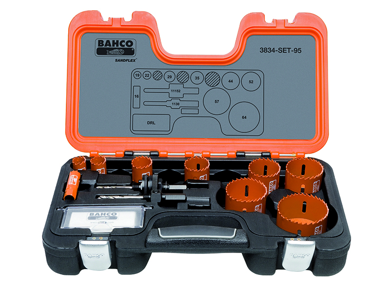 Bimetal holesaw set 16,19,22,29,35,44,52,57,64mm with arbors