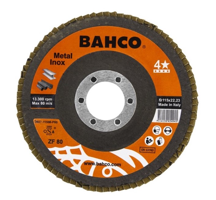 Flap disc INOX+Fe T42 P80 125x22.23mm