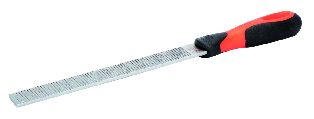 Lapik majapidamisviil puidule raspelraidega ja metallile topeltraidega 8" 200mm käepidemega