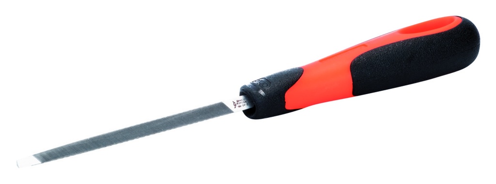 Slim taper triangular saw sharpening file 5" 125mm second cut with handle