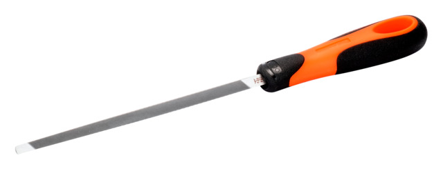 Extra slim taper triangular saw sharpening file 5" 125mm second cut with handle