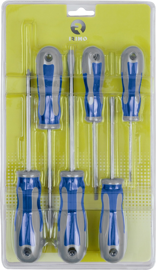 Screwdrivers set 6 pcs PH1/2 and slotted SL3/4/5,5/6 Irimo