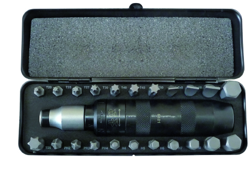 Impact screwdriver set 23pcs 5/16" bits SL,PH,TORX,HEX Irimo
