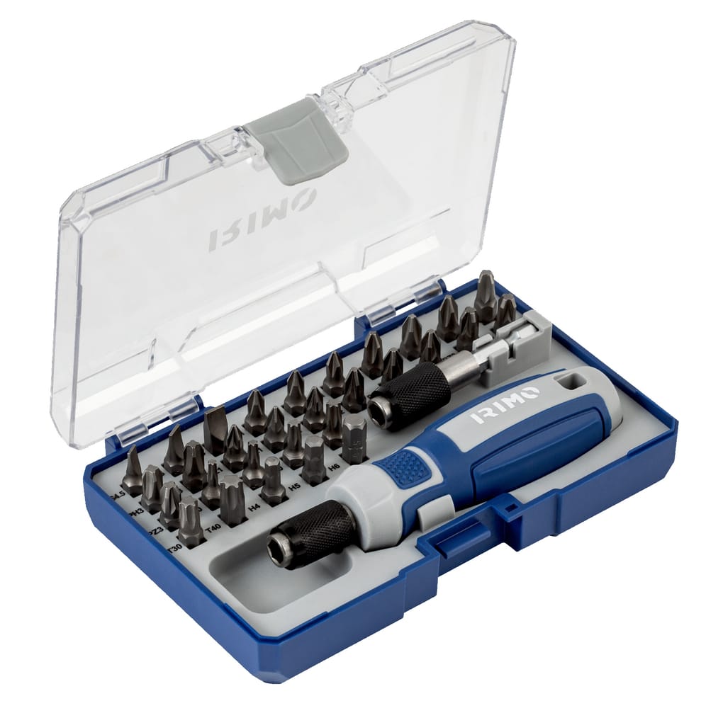 Bit set with screwdriver Irimo 32 osa 1/4"