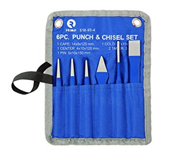 Punches and chiselt set 6 pcs - with pouch Irimo