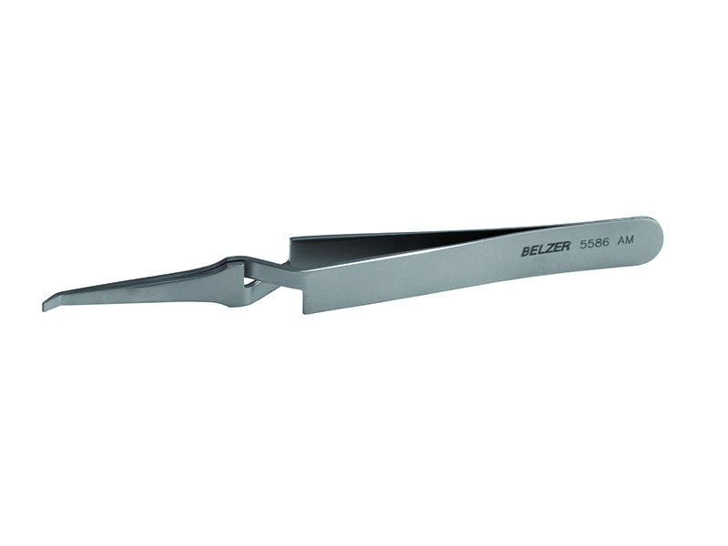 Tweezer with reverse action for handling SMDs