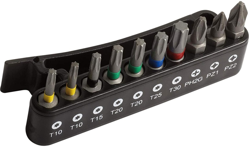 Uzgaļu komplekts 10 gab, PH2G,PZ1,PZ2,TORX T10-T30