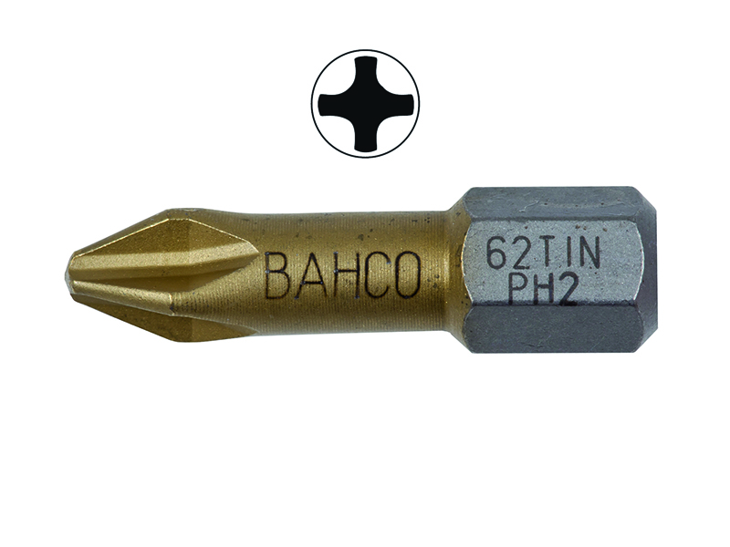 Biti TIN Torsion PH2 1/4" 25mm 10gab