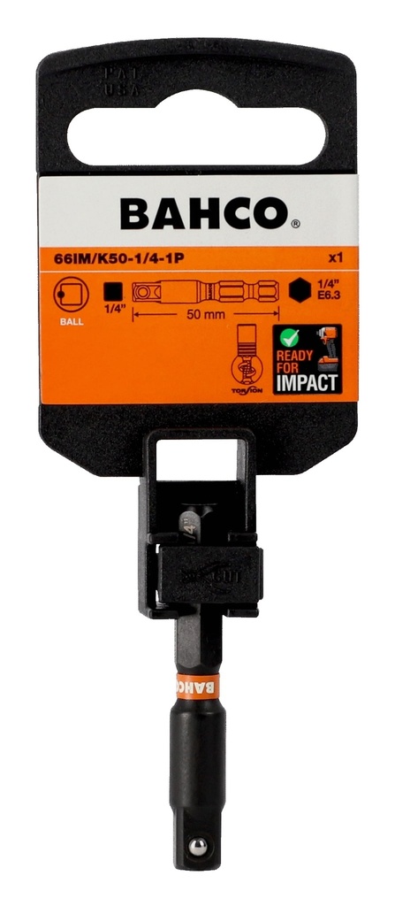 Adapteris 1/4" 66IM 50mm Impact, 1 gab.