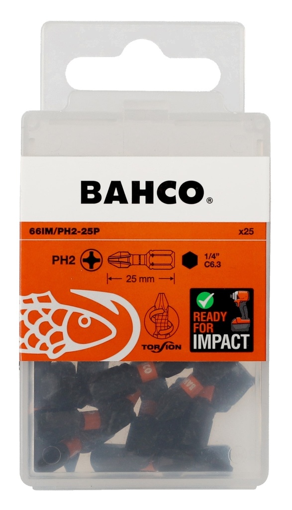 Otsakud 66IM PH2 25mm Impact, 25tk