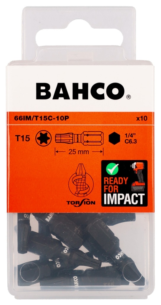 Uzgaļi 66IM T15 25mm Impact, 10 gab.