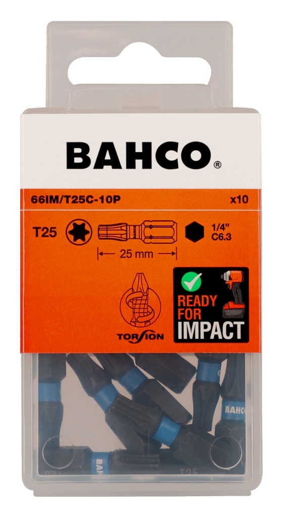 Otsakud 66IM T25 25mm Impact, 10tk